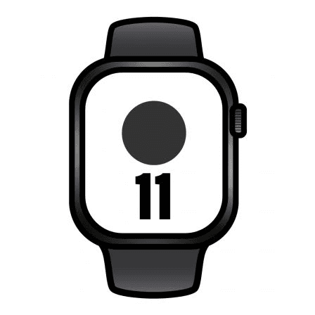 Apple Watch Series 11/ GPS/ Cellular/ 42mm/ Negro Azabache/ Correa Deportiva Negra (M/L)
