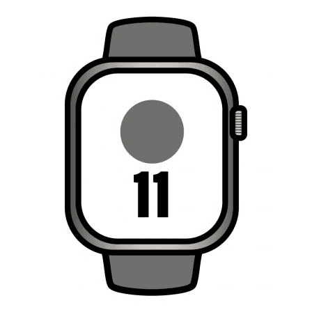 Apple Watch Series 11/ GPS/ Cellular/ 46mm/ Titanio Natural/ Correa Deportiva Gris Piedra S/M