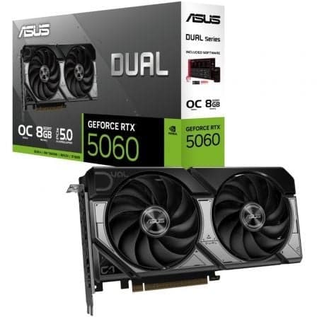 Tarjeta Gráfica Asus Dual GeForce RTX 5060 OC/ 8GB GDDR7