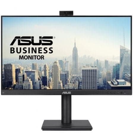 Monitor Profesional Asus BE249QFK 24"/ Full HD/ Webcam/ Multimedia/ Regulable en altura/ Negro