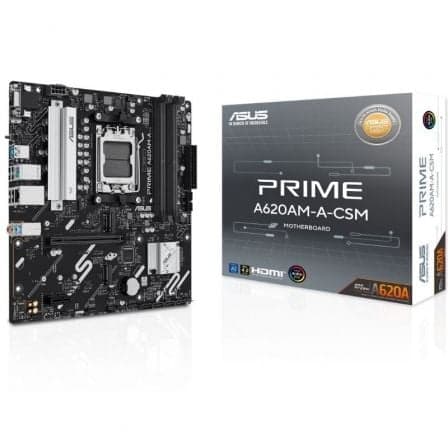 Placa Base Asus A620AM-A-CSM Socket AM5/ DDR5/ PCIe 4.0/ Micro ATX