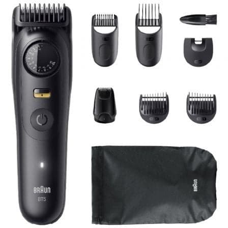 Afeitadora Braun BeardTrimmer Series 5 BT5560/ con Batería/ 8 Accesorios