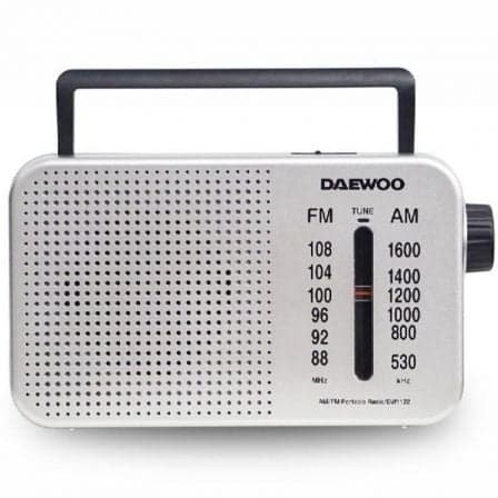 Radio Portátil Daewoo DW1122/ Plata