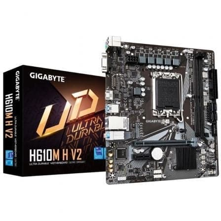 Placa Base Gigabyte H610M H V2 Socket 1700/ DDR5/ PCIe 4.0/ Micro ATX