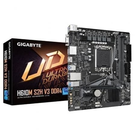 Placa Base Gigabyte H610M S2H V3 DDR4 Socket 1700/ DDR4/ PCIe 4.0/ Micro ATX