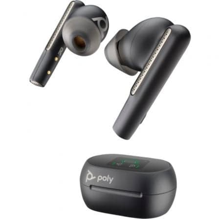 Auriculares Bluetooth Poly Voyager Free 60+ UC M con estuche de carga + Adaptador BT700/ Autonomía 10h/ Negros