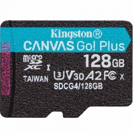 Tarjeta de Memoria Kingston CANVAS Select Plus 128GB microSD XC/ Clase 10/ 200MBs