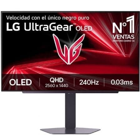 Monitor Gaming LG UltraGear 27GX704A-B 27"/ QHD/ 0.03ms/ 240Hz/ OLED/ Regulable en altura/ Negro