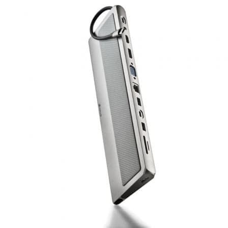 Docking USB Tipo-C NGS WonderDock 12 Pro/ 3xUSB/ 2xHDMI 4K/ 1xVGA/ 1xRJ45/ 1xLector de Tarjetas/ 1xJack 3.5/ 1xUSB Tipo-C PD/ Gris