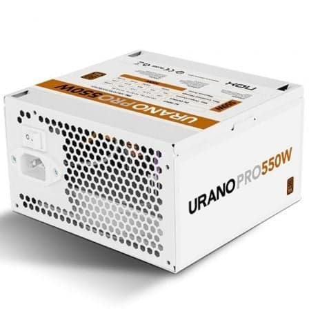 Fuente de Alimentación Nox Hummer Urano Pro White/ 550W/ Ventilador 12cm/ 80 Plus Bronze/ Blanca