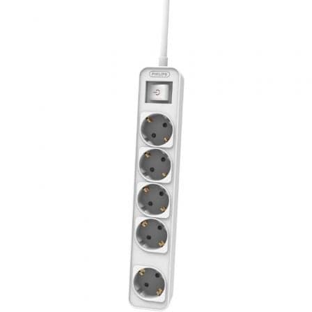 Regleta con Interruptor Philips CHP2154W/12/ 5 Tomas de corriente/ Cable 1.5m/ Blanco