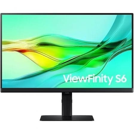 Monitor Profesional Samsung ViewFinity S6 S60UD S24D600UAU 24"/ QHD/ Regulable en Altura/ Negro