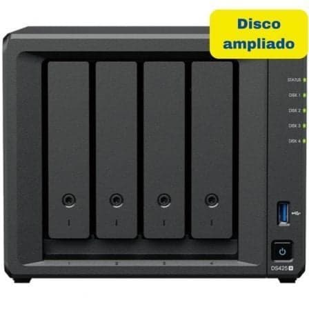 NAS Synology Diskstation DS425+/ 4 Bahías 3.5"- 2.5"/ 2GB DDR4/ 8TB/ Formato Torre