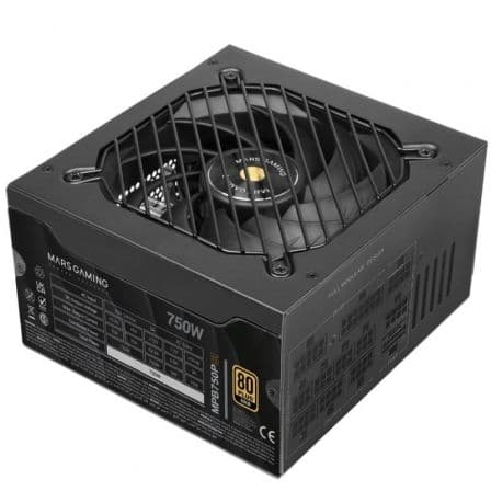 Fuente de Alimentación Mars Gaming MPB750PSI/ 750W/ Ventilador 14cm/ 80 Plus Gold