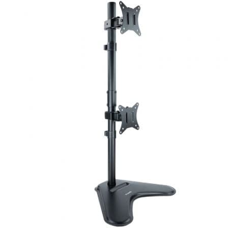 Soporte de Sobremesa para 2 Monitores TooQ DB1703TNV-B/ Giratorio/ Inclinable/ hasta 9kg
