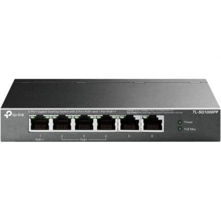 Switch TP-Link TL-SG1006PP 6 Puertos/ RJ-45 10/100/1000/ PoE++