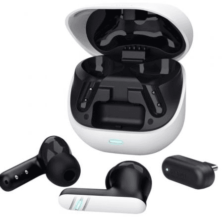 Auriculares Bluetooth Trust GXT 409 Oxxie 25478 con estuche de carga/ Autonomía 7h/ Blanco y Negro