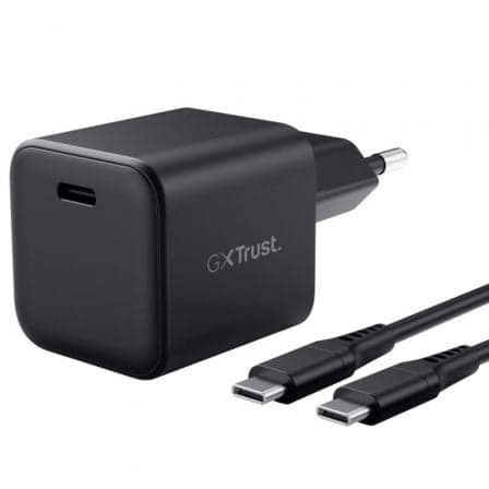 Cargador de Pared GaN Trust Gaming GXT 1258 Switch 2/ 1xUSB Tipo-C/ Incluye Cable USB Tipo-C/ 65W