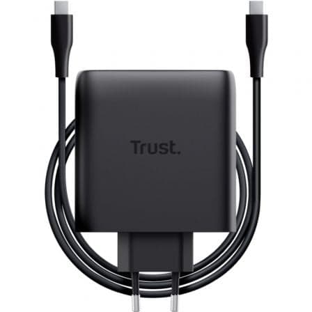 Cargador de Pared GaN Trust Maxo 100W/ 2xUSB Tipo-C/Incluye Cable USB Tipo-C/ 100W