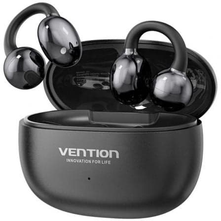 Auriculares Bluetooth Vention Echo Clip A11 Pro con estuche de carga/ Autonomía 6h/ Negro