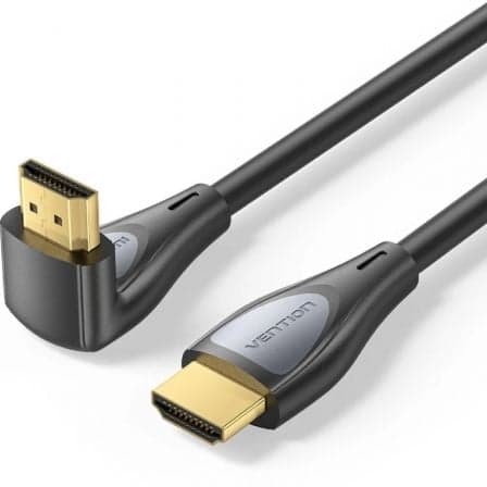 Cable HDMI 2.0 4K Acodado Vention ALQBI/ HDMI Macho - HDMI Macho/ 3m/ Negro