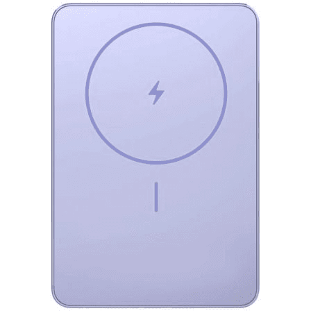 Powerbank 5000mAh Xiaomi Super Slim Magnetic Power Bank 5000/ Wireless/ Púrpura/ Incluye Cable USB Tipo-C