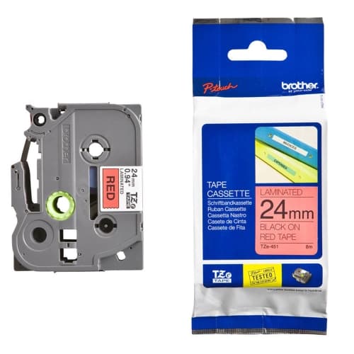 Brother Cinta laminada rojo/ negro 24mm