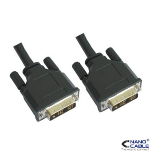 Nanocable - Cable DVI Single Link 18+1 M-M 1.8m Negro