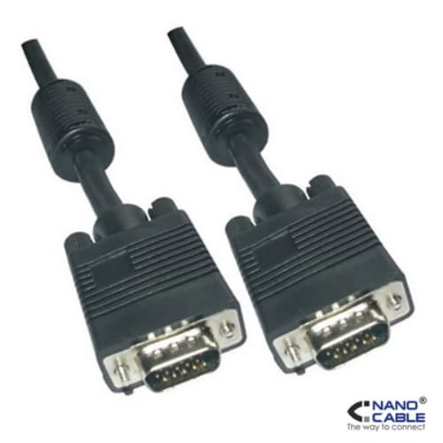 Nanocable - Cable SVGA con ferrita HDB15/M - HDB15M 50m