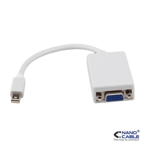 Nanocable - Adaptador Mini Displayport a SVGA MINI DP/M-SVGA/H 15cm negro