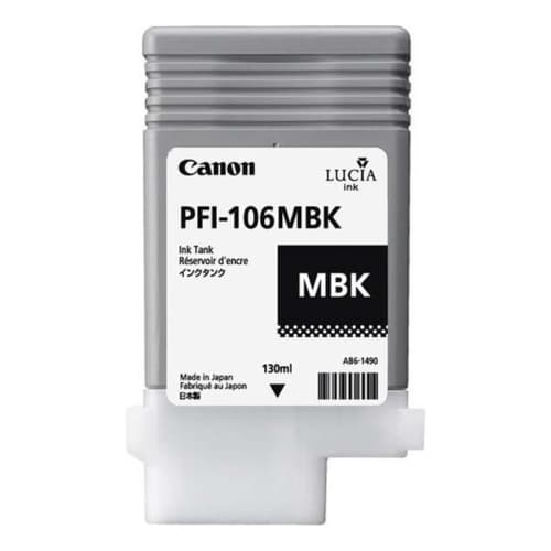 CANON CARTUCHO NEGRO MATE PFI106MBK  IPF6300/6350/6400/6450 130ml