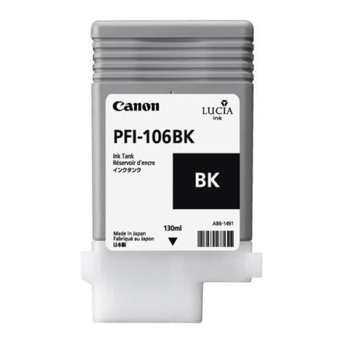 CANON CARTUCHO NEGRO PFI106BK  IPF6300/6350/6400/6450 130ml