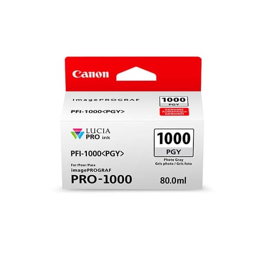 Canon Cartucho Photo Gris PFI-1000PGY  iPF PRO1000 80ML.