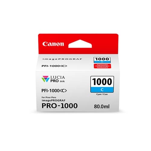 Canon Cartucho Cian PFI-1000C  iPF PRO1000 80ML.