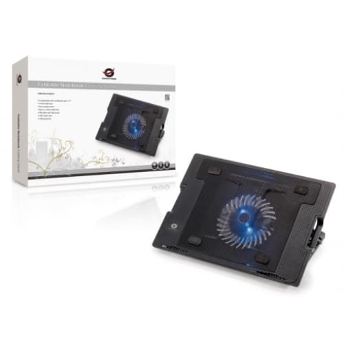 Conceptronic - Base refrigeradora para portatil hasta 17" - 1 Ventilador 14Cm - Funcion Atril