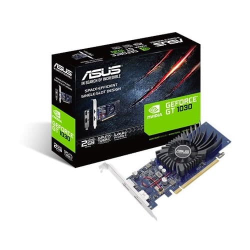 ASUS GT1030-2G-BRK - tarjeta gráfica - GF GT 1030 - 2 GB - HDMI - DP - PCIe 3.0 low profile