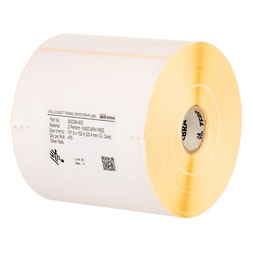 Zebra Etiqueta Transferencia Térmica Z-Perform 1000T - Permanente Adhesive - 70x30 - Rectángulo - 76,20 mm Principal -2400 etiq./Roll - Caja 12 rollos