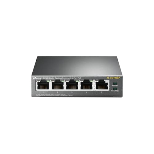 TP-Link - Switch TL-SG1005P -5 puertos 10/100/1000 Gigabit - 4 Puertos POE 802.3af - Carcasa metalica