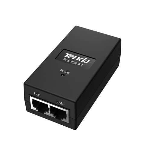 Tenda - Inyector PoE15F - PoE - 802.63af - 2 Puertos RJ45  10/100 - 48V 15W - Hasta 100 Metros - Plug And Play