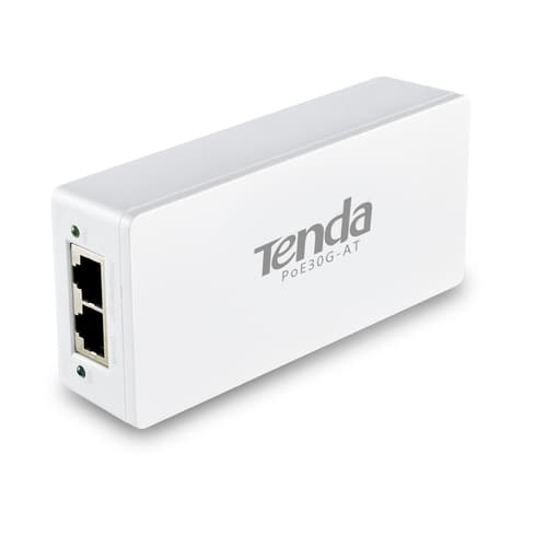 Tenda Inyector PoE POE30G-AT - RJ45 Gigabit 10/100/1000 - Hasta 30W - 100m