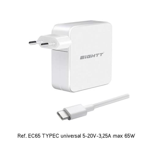 Eightt - Cargador Universal Type C  5-20V-3,25A  Max 65W