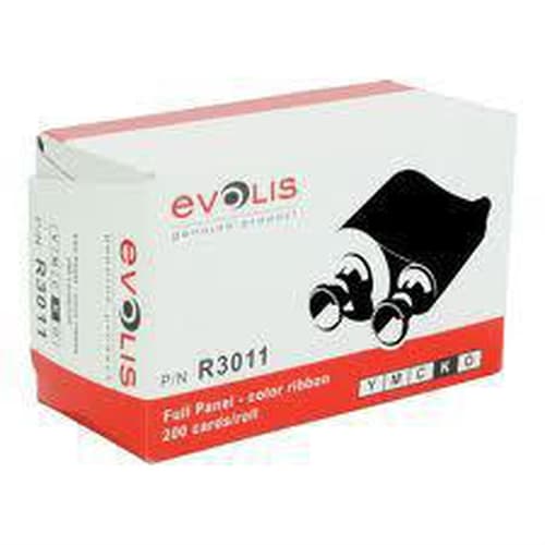 RIBBON EVOLIS PARA TARJETAS COLOR (YMCKO) 200 IMP.TATTOO,PEBBLE QUANTUM,SECURIUM