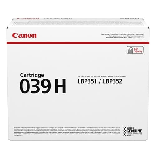 CANON TONER  039H i-SENSYS LBP351x LBP352x 25.000 PAG. ALTA CAPACIDAD