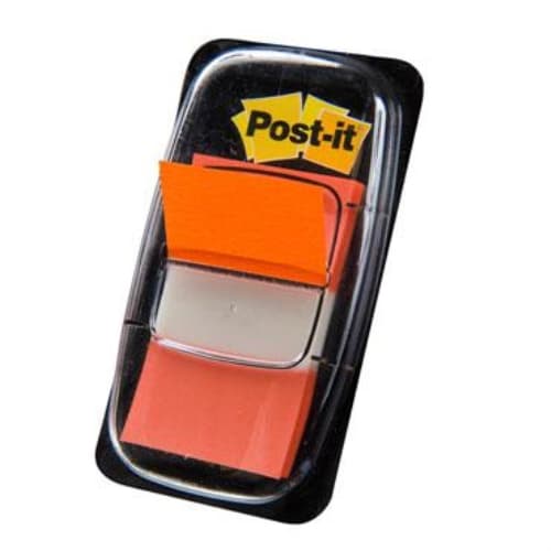 POST-IT INDEX 680 DISPENSADOR 1X50 NARANJA -12U-
