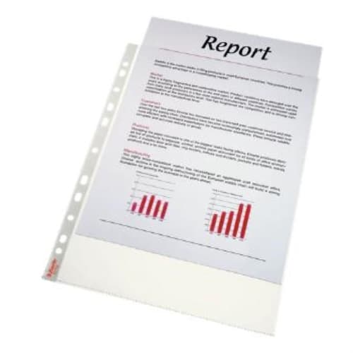 ESSELTE FUNDAS BÁSICA MULTITALADRO 11 POLIPROPILENO TRANSAPARENTE A4 PAQUETE DE 100