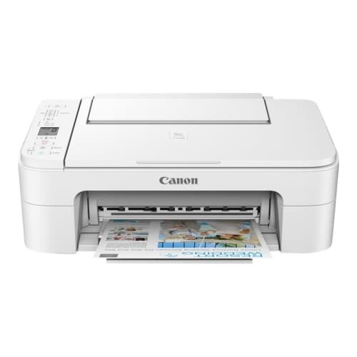 Canon - Impresora Multifuncion Color Canon PIXMA TS3351 - Chorro de tinta - 216 x 297 mm - A4 - hasta 7.7 ipm - 60 hojas - WiFi - USB 2.0 - Blanco