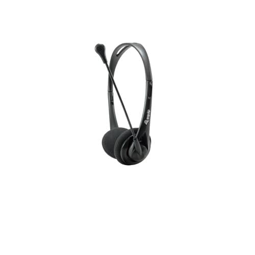 Equip - Headset Equip Life Conexion Jack 3.5mm - Microfono flexible - Control de volumen - Incluye adaptador 1 a 2 Jacks 3.5mm - Negro