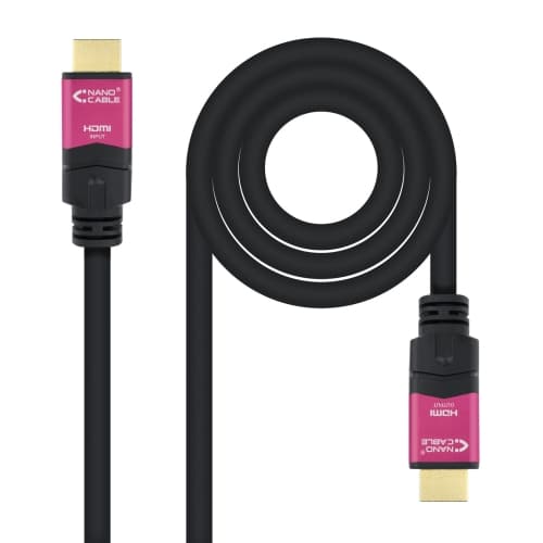Nanocable - Cable HDMI V2.0 4K@60Hz 18 Gbps con repetidor A/M-A/M - Negro - 15m