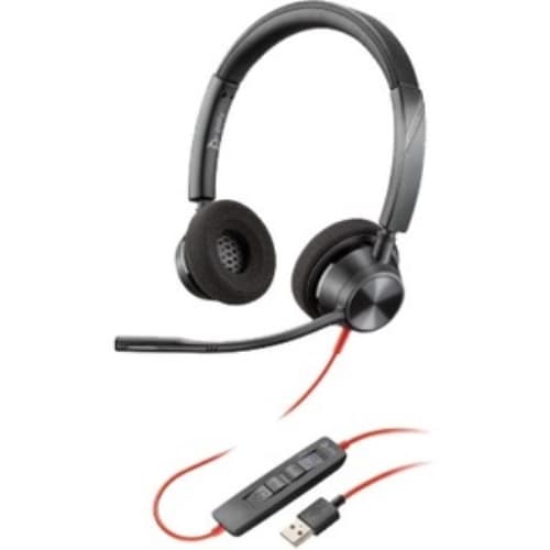 POLY/PLANTRONICS AURICULARES BLACKWIRE 3320 USB-A Biaural diadema negro - Cancelación de ruido Micrófono - USB Tipo A