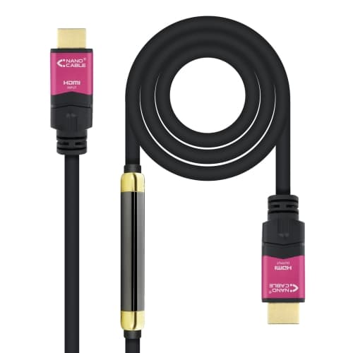 Nanocable - Cable HDMI V2.0 4K@60Hz 18 Gbps con repetidor A/M-A/M - Negro - 30m